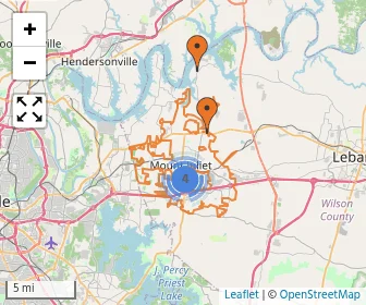 Area schools map